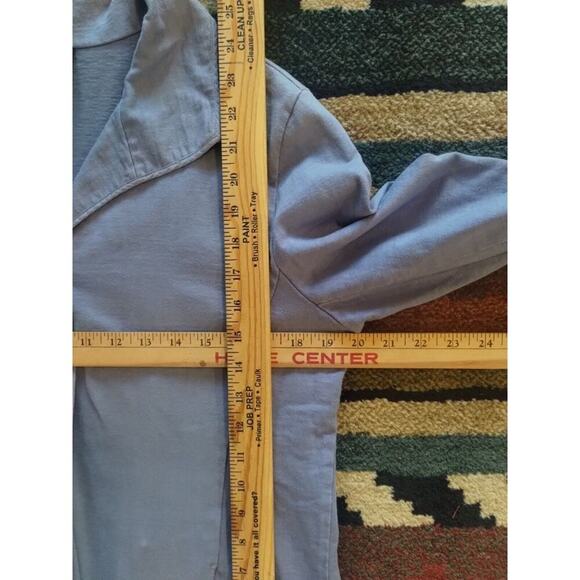 Eileen Fisher Vintage 100% Cotton Knit Pocketed Purple -Blue Jacket Women's M - Picture 6 of 13